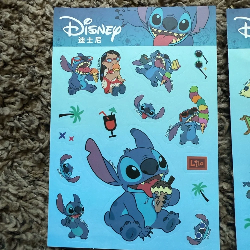 Lot of 8 Sheets Set Lilo & Stitch stickers